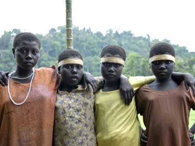 Jarawa women are lured by alcohol and drugs by poachers in their land. Image courtesy: Survival International