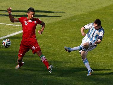 File picture of Argentina's Lionel Messi (R). Reuters