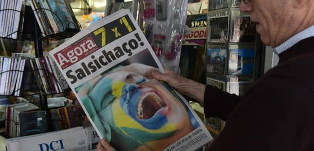 Brazilian newspapers slammed the nation's exit at the hands of Germany. AFP