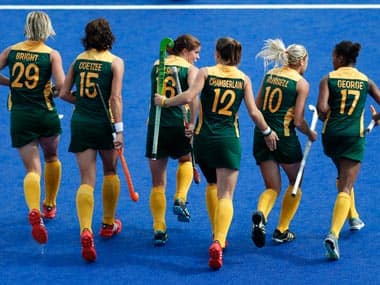 File picture of the South African women's hockey team. Reuters