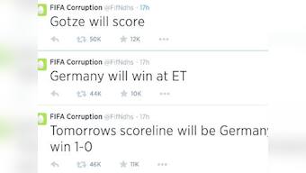 Twitter account reveals Germany vs Argentina result before match? Not really 