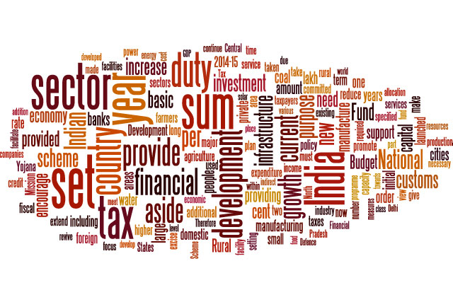 Word Cloud: 'Development' major theme of Jaitley's Budget 2014 Word Cloud: 'Development' major theme of Jaitley's Budget 2014
