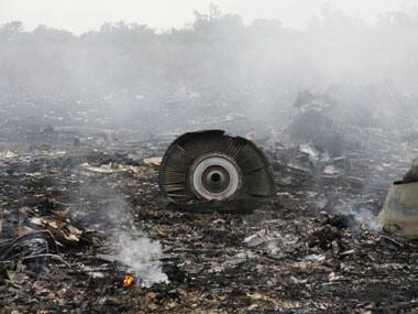 The crash site. Reuters.