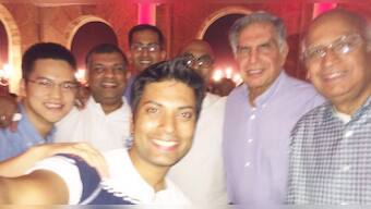 Images: India Inc stalwart Ratan Tata discovers the selfie thanks to AirAsia 