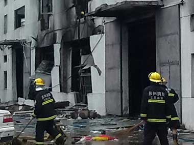 Dozens of people were killed Saturday by the explosion at the factory that supplies General Motors, state media reported. Associated Press