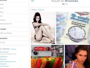 FreeIndia is  trending.  Screengrab from Twitter