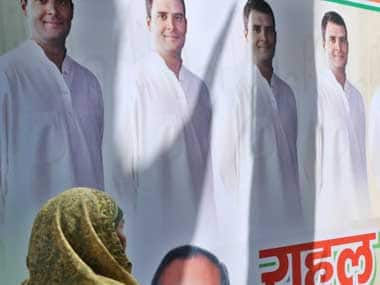 Political hoardings all over. AFP 