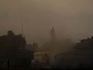 Israeli tanks are seen during the operations in Gaza. AP 