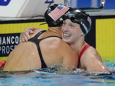 Swimming: Katie Ledecky breaks 400m freestyle world record, Phelps