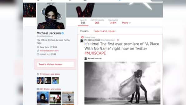 A Place with No Name: MJ's new video launched on Twitter