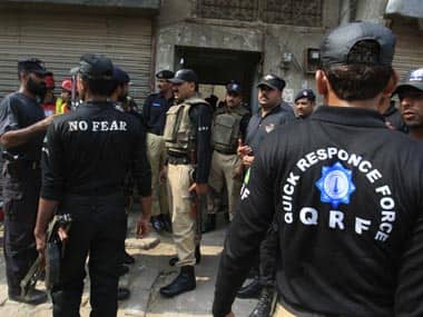 Pakistan police personnel. AP 