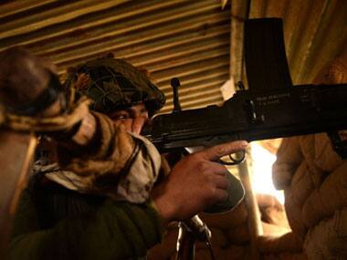 A BSF personnel in Jammu and Kashmir. AFP.