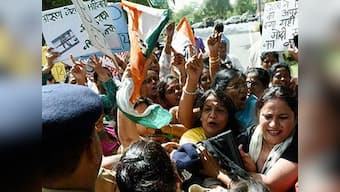 All India Mahila Congress activists stage stir at Jantar Mantar, slam Centre for 'anti-women' policies