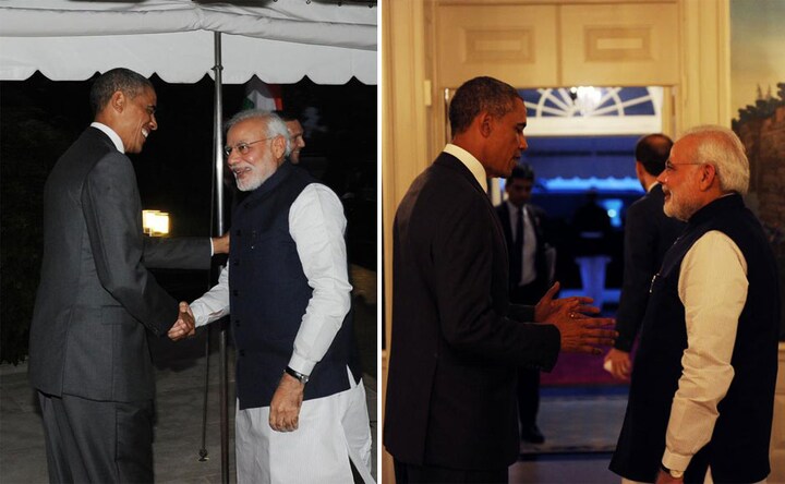Photos: Modi meets Obama, discusses first days at office at White House dinner