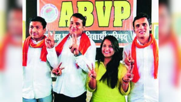 Face-off: ABVP candidate literally changes her face to win DU election