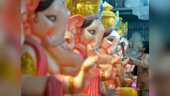 Massive immersion of Ganesh idols begins across Andhra, Telangana