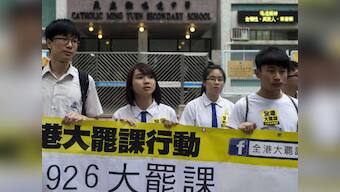 School students join Hong Kong's pro-democracy protests