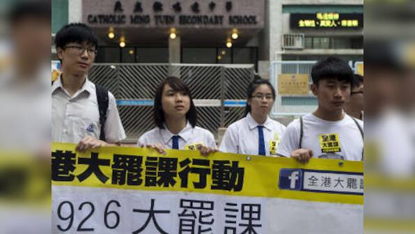 School students join Hong Kong's pro-democracy protests