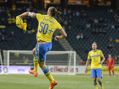 Ibrahimovic breaks 82-year goal-scoring record in Sweden win Ibrahimovic breaks 82-year goal-scoring record in Sweden win