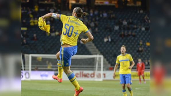 Ibrahimovic breaks 82-year goal-scoring record in Sweden win