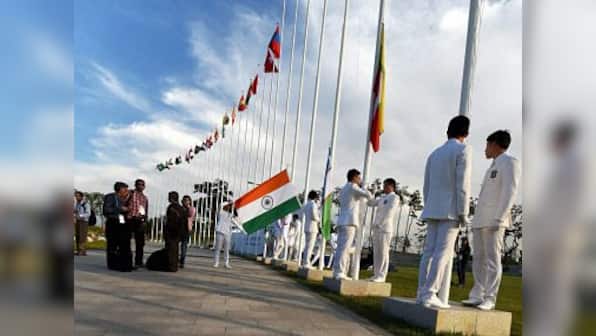 Indian national flag hoisted at Asian Games Village