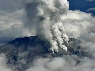 The volcano erupted. AP 