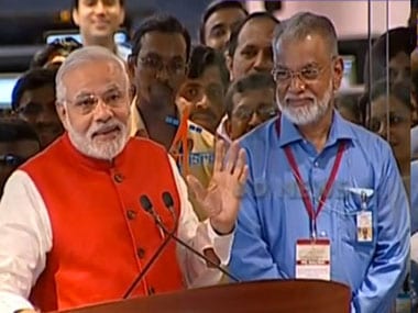PM Narendra Modi (left) praised the efforts of ISRO scientists after MoM entered Mars orbit. Agencies