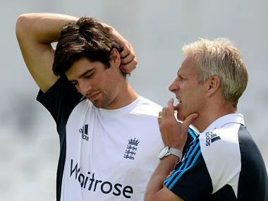 File picture of Alastair Cook (L). Reuters