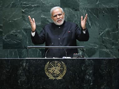 PM Narendra Modi at the UN said India was ready to engage in talks with Pakistan as long as terrorism was checked. Reuters