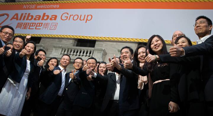 Striking gold: Alibaba's shares jump on first day in NYSE Striking gold: Alibaba's shares jump on first day in NYSE