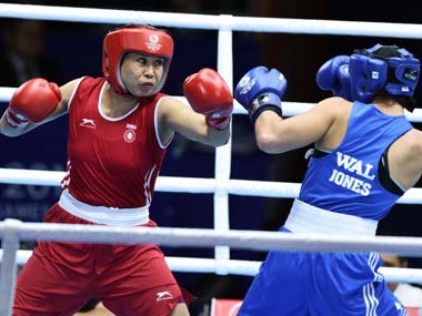 File picture of Sarita Devi (L)