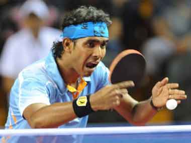 File picture of Sharath Kamal. AFP