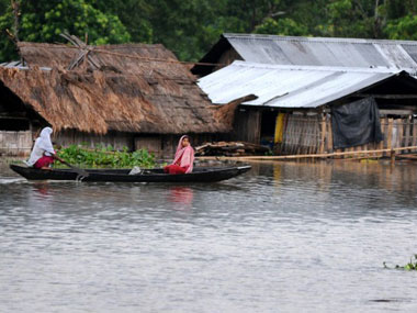 File image of Assam flooods. AFP.