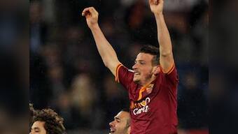 Roma striker Florenzi booked for hugging grandmom 