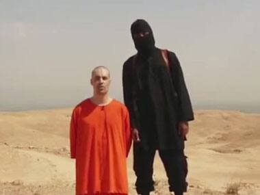 A screen grab released by Islamic State militants that purports to show the killing of journalist James Foley. AP