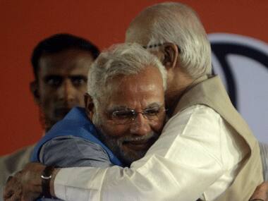 Prime Minister Narendra Modi and senior BJP leader L K Advani. AFP