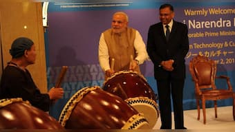 Bring out the big drums: Modi hits his groove with the Tatas in Japan 
