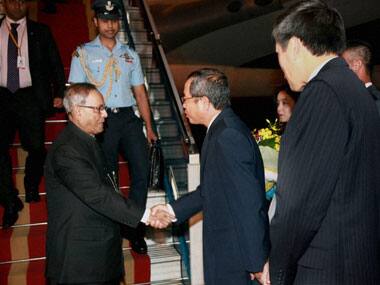 President Pranab Mukherjee (left) is on a four-day visit to Vietnam. PTI
