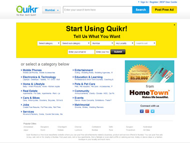 Online classifieds Quikr raises another $60 mn in funding Online classifieds Quikr raises another $60 mn in funding