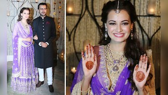 Bride-to-be Dia Mirza rocks a Anita Dongre lehenga at her sangeet ceremony