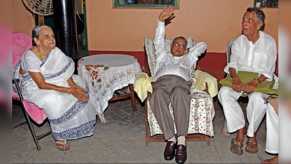 Photos: President Pranab Mukherjee relaxes with family in his ancestral village