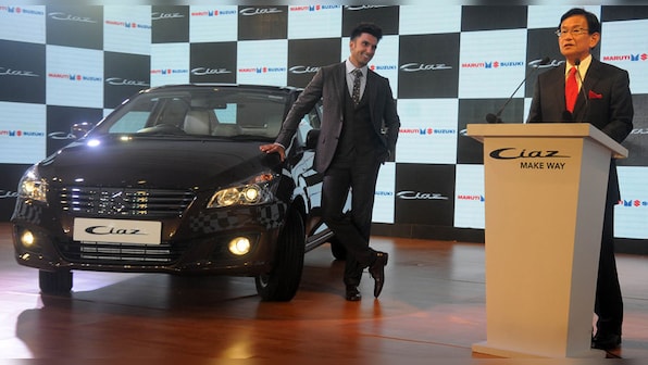 Ranveer Singh brings his air guitaring skills to launch of Maruti's newest sedan, Ciaz