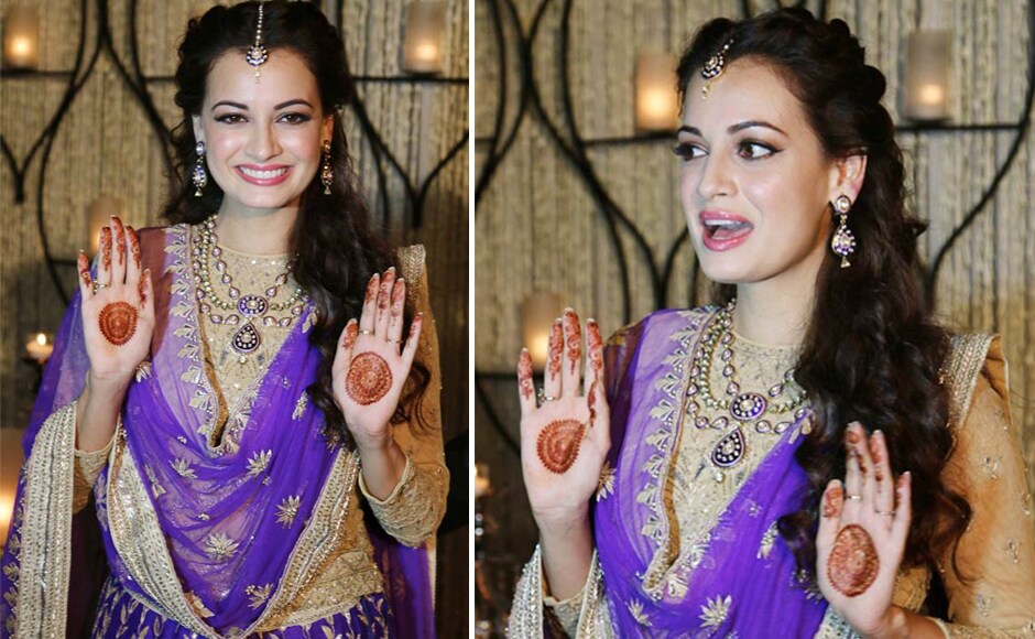 Bride To Be Dia Mirza Rocks A Anita Dongre Lehenga At Her Sangeet Ceremony Firstpost