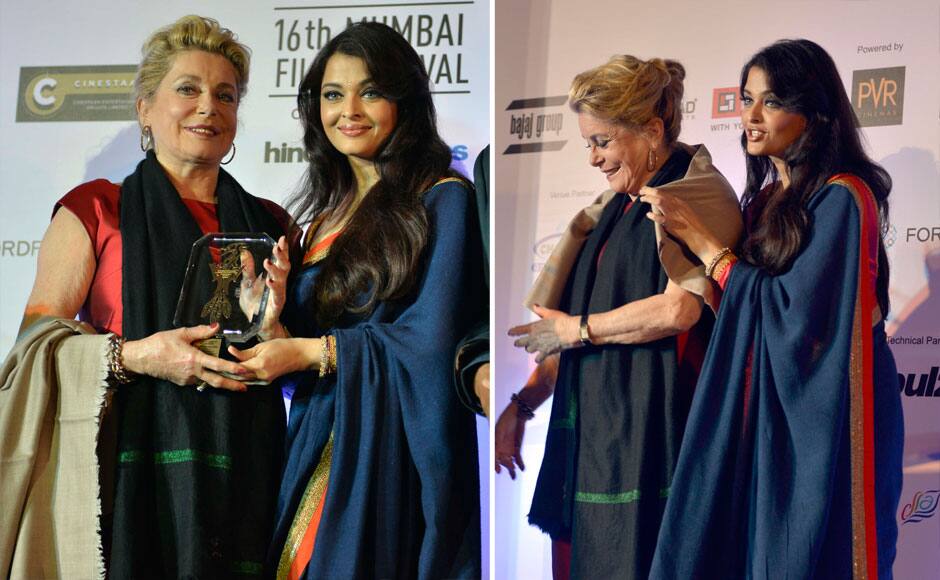 Veteran French actress Catherine conferred with the coveted Lifetime Achievement Awards for their outstanding contribution to the world cinema. Sachin Gokhale/ Firstpost
