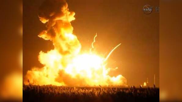 Watch: Soon after takeoff, Nasa's unmanned supply rocket Antares explodes