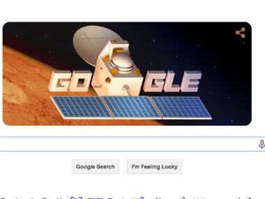 Google’s Doodle for the Mars Mission. 