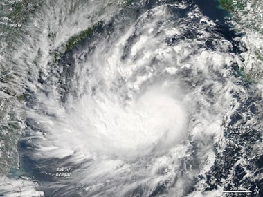 Cyclone Hudhud is expected to peak at 185 kmph. Courtesy: Twitter