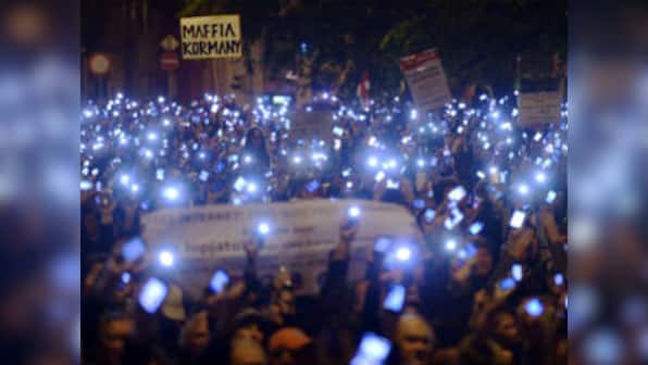 Protesters rally in Hungary, want PM to scrap Internet tax proposal 