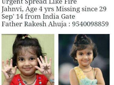 Social media to the rescue: 3-year-old Jahnvi found after huge FB, Twitter campaign