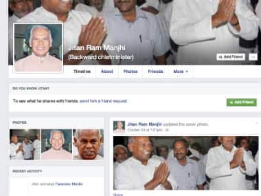 Screenshot of Manjhi’s official Facebook Profile.